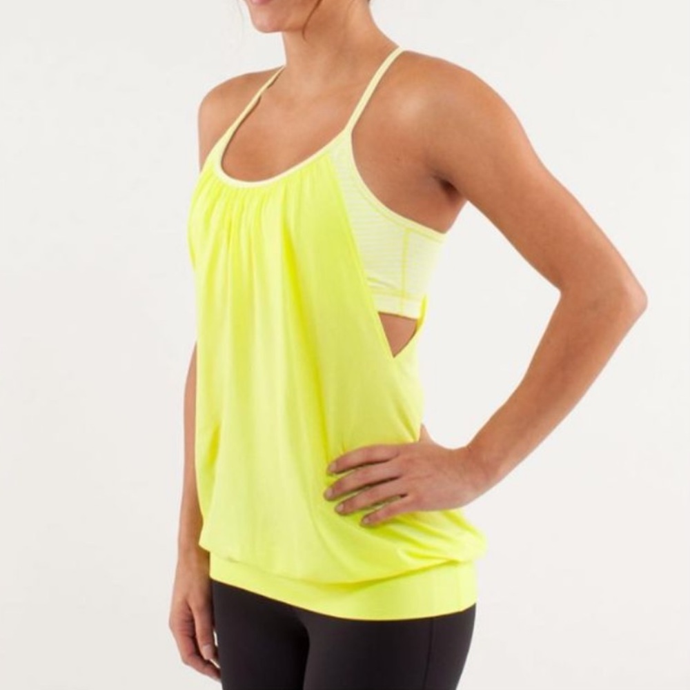 Lululemon Yellow No Limits Tank